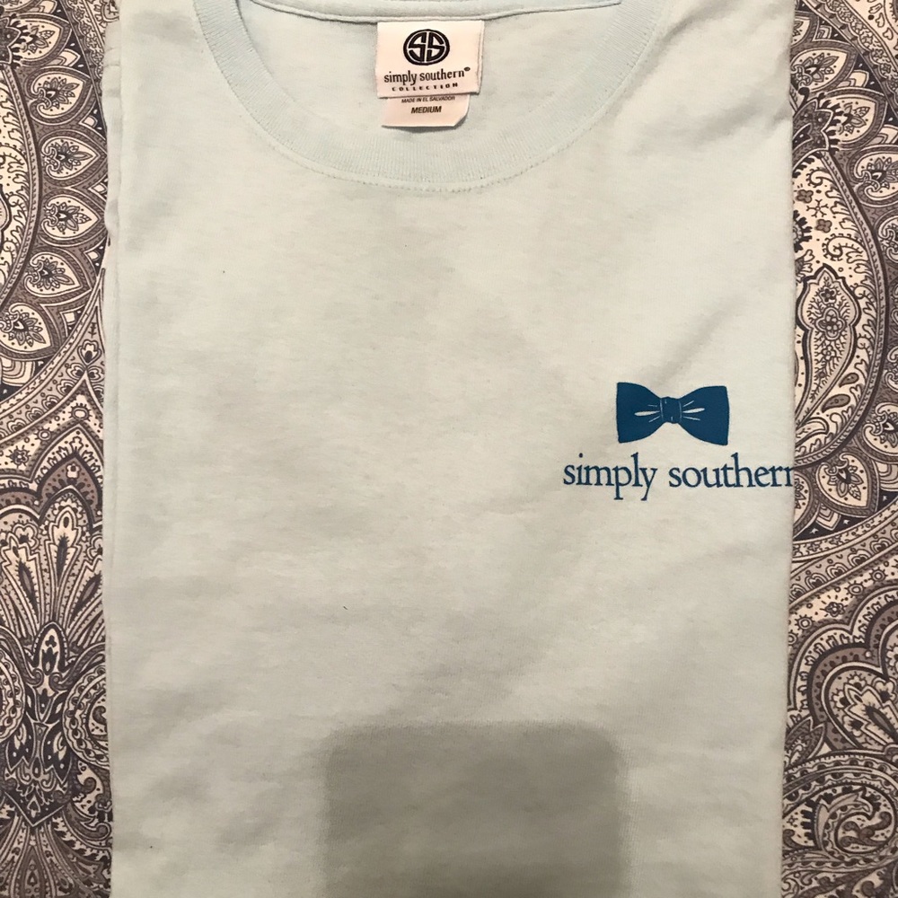 Simply Southern blue short sleeve shirt